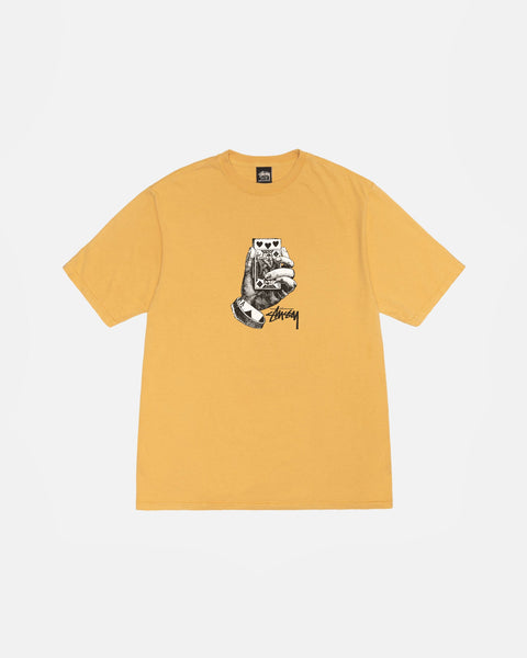 ALL-BETS-OFF-TEE-PIGMENT-DYED-HONEY-1.jpg T-shirt Stüssy All Bets Off Pigment Dye Jaune Miel