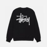 Sweat Stüssy Basic Crew Noir