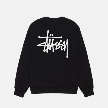 Sweat Stüssy Basic Crew Noir