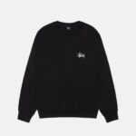 Sweat Stüssy Basic Crew Noir