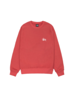 Sweat Stüssy Basic Crew Rouge
