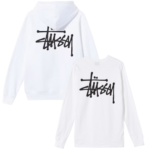 Pull Stüssy Basic – Ensemble Hoodie & T-shirt Blanc