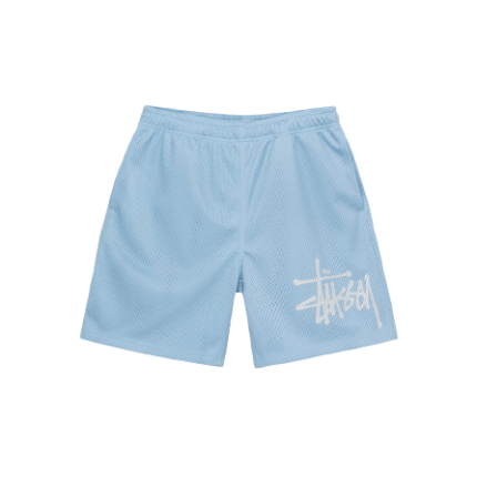 Short Stüssy Big Basic Mesh Bleu Ciel