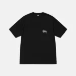 T-shirt Stüssy Built Tough Pigment Dye Noir