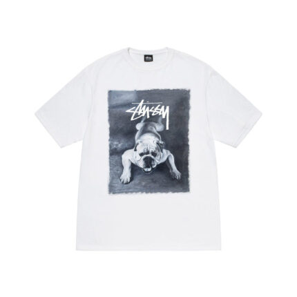 T-shirt Stüssy Bulldog Blanc