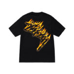 T-shirt Stüssy Burning Stock Noir