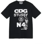 T-shirt Stüssy x CDG Noir