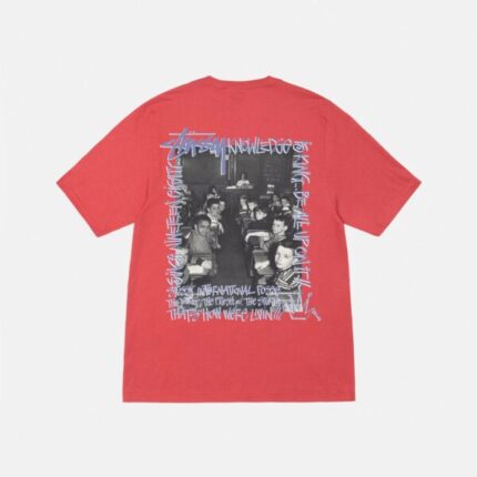 T-shirt Stüssy Classroom Rouge