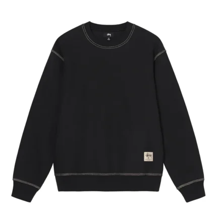 Sweat Stüssy Contrast Stitch Noir