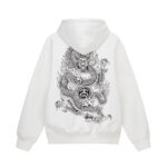 Pull Stüssy Mosaic Dragon Pigment Dye Blanc