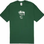T-shirt Stüssy x Nike World Tour Vert Sapin