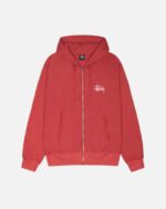 Pull Stüssy IST Venus Hoodie Zippé Rouge