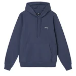 Pull Stüssy Overdyed Smooth Stock Logo Bleu Marine