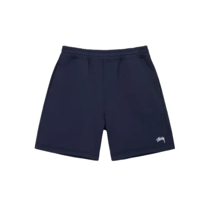 Short Stüssy Overdyed Stock Logo Bleu Marine