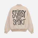 Veste Varsity Stüssy Melton Beige