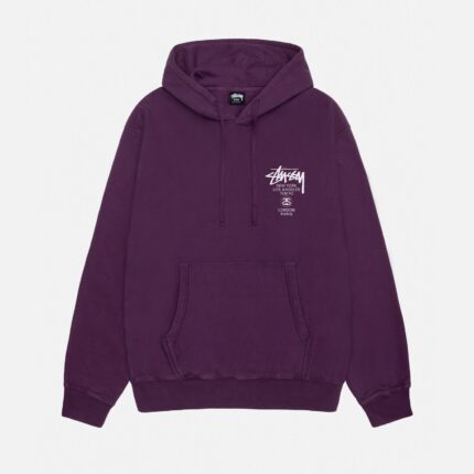 Pull Stüssy World Tour Pigment Dye Prune